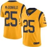 Rams #25 T.J. McDonald Gold Stitched Limited Rush Nike Jersey