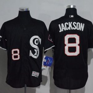 White Sox #8 Bo Jackson Black New Flexbase Authentic Collection Stitched Jersey