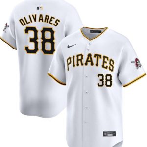 Pittsburgh Pirates #38 Edward Olivares White 2024 Home Limited Stitched Jersey