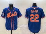 New York Mets #22 Juan Soto Royal 2025 Spring Training Alternate Limited Stitched Jersey