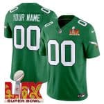 Philadelphia Eagles Custom Kelly Green F.U.S.E. 2025 Super Bowl Champions LIX Patch Vapor Untouchable Limited Stitched Jersey