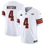 Cleveland Browns #4 Deshaun Watson White 2024 F.U.S.E. With 2-Star C Patch 1946 Collection Vapor Limited Stitched Jersey