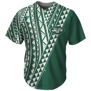 New York Jets Green Baseball Jersey