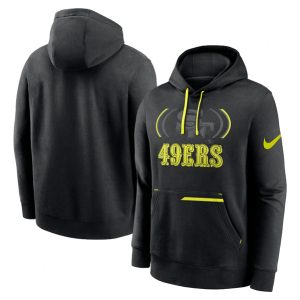 San Francisco 49ers Black Volt Pullover Hoodie