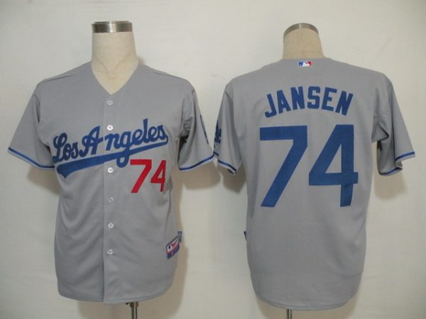 Dodgers #74 Kenley Jansen Grey Cool Base Stitched Jersey