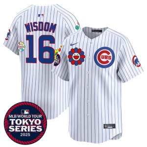 Chicago Cubs #16 Patrick Wisdom White 2025 Tokyo Series Limited Stitched Jersey