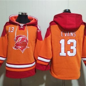 Tampa Bay Buccaneers #13 Mike Evans Orange Red Ageless Must-Have Lace-Up Pullover Hoodie
