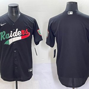 Las Vegas Raiders Blank Black Mexico Cool Base Stitched Jersey