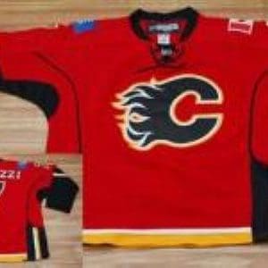 Flames #7 Todd Bertuzzi Stitched Red Jersey