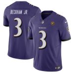 Baltimore Ravens #3 Odell Beckham Jr. Purple 2023 F.U.S.E. With John Madden Patch Vapor Limited Jersey