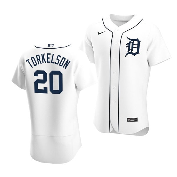 Detroit Tigers #20 Spencer Torkelson White Flex Base Stitched Jersey