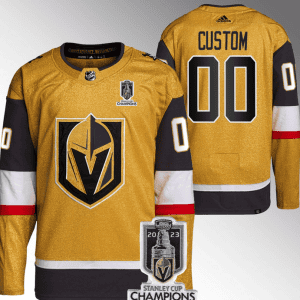 Vegas Golden Knights Custom Gold 2023 Stanley Cup Champions Stitched Jersey