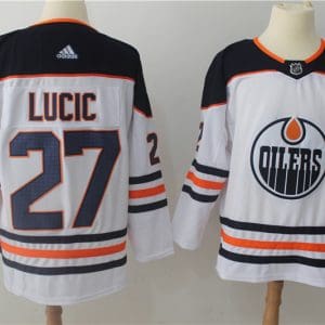Edmonton Oilers #27 Milan Lucic White Stitched Adidas Jersey