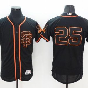 Giants #25 Barry Bonds Black Flexbase Authentic Collection Alternate Stitched Jersey