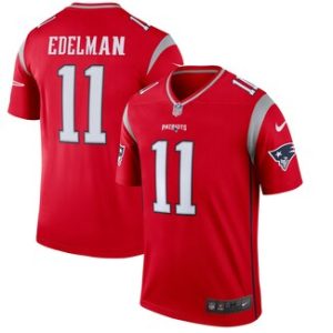 New England Patriots #11 Julian Edelman Red Inverted Legend Stitched Jersey
