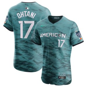 Los Angeles Angels #17 Shohei Ohtani Teal 2023 All-Star Flex Base Stittched Jersey