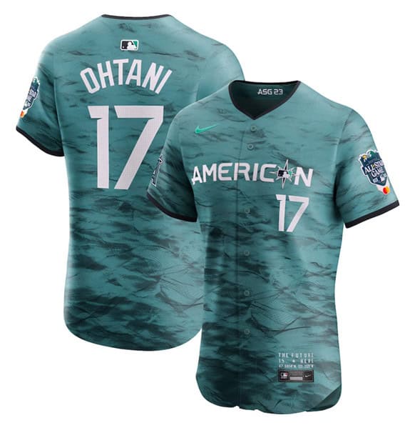 Los Angeles Angels #17 Shohei Ohtani Teal 2023 All-Star Flex Base Stittched Jersey