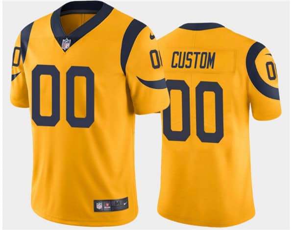 Los Angeles Rams Customized Custom Gold Limited Stitched Jersey