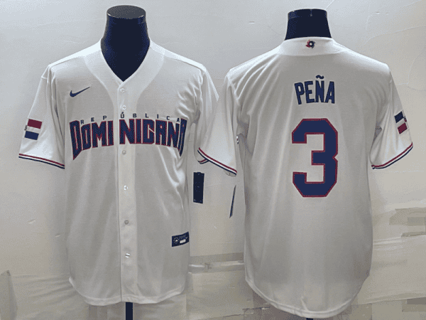 Dominican Republic #3 Jeremy PeNa 2023 White World Classic Stitched Jersey