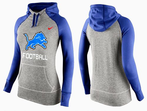 Nike Detroit Lions Performance Hoodie Grey Blue_1