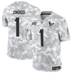Houston Texans #1 Stefon Diggs Arctic Camo 2024 F.U.S.E. Salute To Service Limited Stitched Jersey