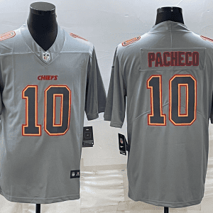 Kansas City Chiefs #10 Isiah Pacheco Gray Atmosphere Fashion Stitched Jersey