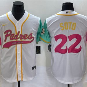 San Diego Padres #22 Juan Soto White City Connect Cool Base Stitched Jersey