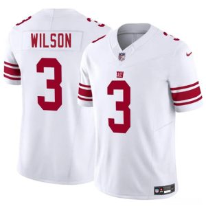 New York Giants #3 Russell Wilson White 2025 F.U.S.E. Vapor Untouchable Limited Stitched Jersey
