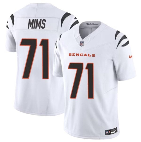 Cincinnati Bengals #71 Amarius Mims White 2024 Draft F.U.S.E Vapor Untouchable Limited Stitched Jersey