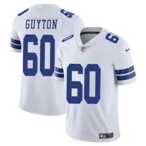 Dallas Cowboys #60 Tyler Guyton White 2024 Draft Vapor Untouchable Limited Stitched Jersey