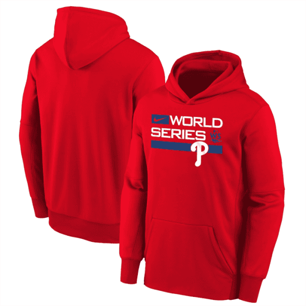 Philadelphia Phillies Red 2022 World Series Performance Pullover Hoodie
