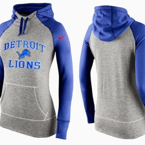 Nike Detroit Lions Performance Hoodie Grey Blue_2