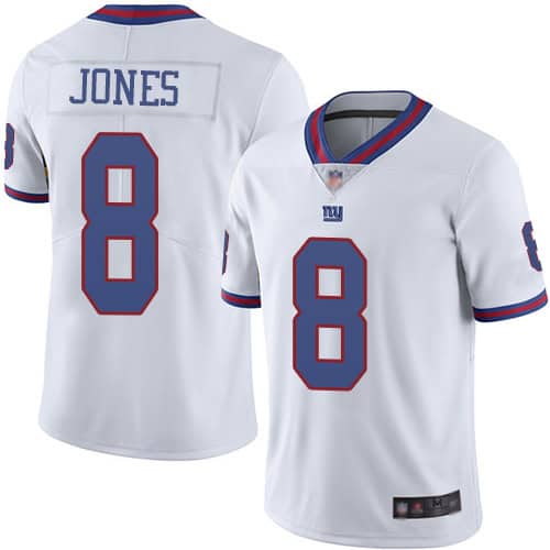 New York Giants #8 Daniel Jones Color Rush Limited Stitched Jersey