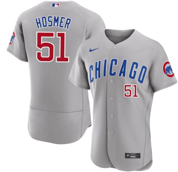 Chicago Cubs #51 Eric Hosmer Gray Flex Base Stitched Jersey