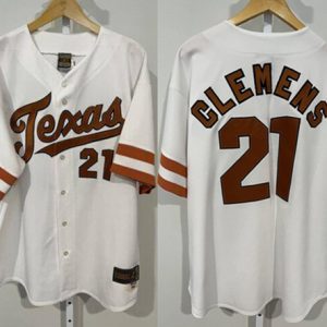 #21 Roger Clemens White Stitched Jersey