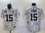 Green Bay Packers #15 Bart Starr 2024 F.U.S.E. Arctic Camo Salute To Service Limited Stitched Jersey
