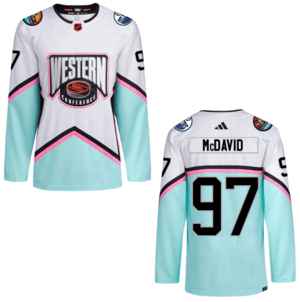 Edmonton Oilers #97 Connor McDavid 2023 White All-Star Game Stitched Jersey