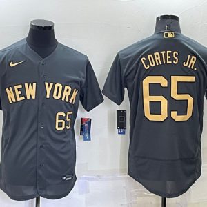 New York Yankees #65 Nestor Cortes Jr. Charcoal 2022 All-Star Flex Base Stitched Baseball Jersey