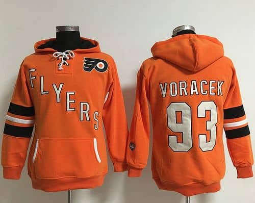 Philadelphia Flyers #93 Jakub Voracek Orange Old Time Heidi NHL Hoodie