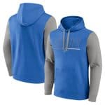 Detroit Lions Blue Gray Outline Pullover Hoodie