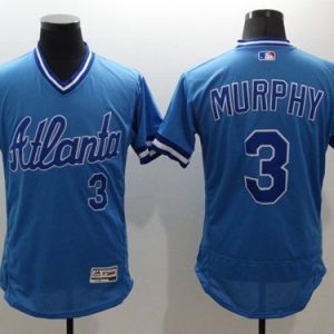 Braves #3 Dale Murphy Light Blue Flexbase Authentic Collection Cooperstown Stitched Jersey