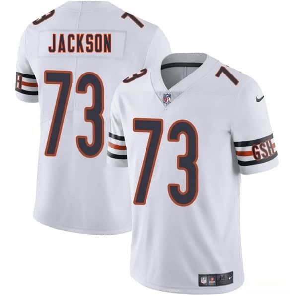 Chicago Bears #73 Jonah Jackson White 2025 Vapor Stitched Jersey
