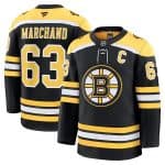 Boston Bruins #63 Brad Marchand Black 2024-25 Home Stitched Jersey