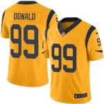 Rams #99 Aaron Donald Gold Stitched Limited Rush Nike Jersey