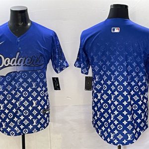 Los Angeles Dodgers Blank Blue Limited Stitched Jersey