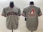 Arizona Diamondbacks Gray Team Big Logo Cool Base Stitched Jersey