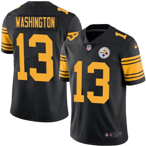 Pittsburgh Steelers #13 James Washington Black Color Rush Limited Stitched Jersey