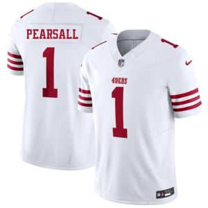 San Francisco 49ers #1 Ricky Pearsall White 2025 F.U.S.E. Vapor Untouchable Limited Stitched Jersey
