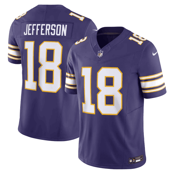 Minnesota Vikings #18 Justin Jefferson Purple 2023 F.U.S.E. Vapor Untouchable Stitched Jersey