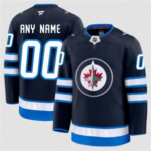 Winnipeg Jets Custom Navy 2024-25 Home Stitched Jersey